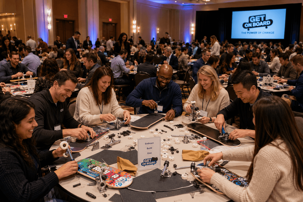 Get On Board Las Vegas — Skateboard Builds team building with Building Teams